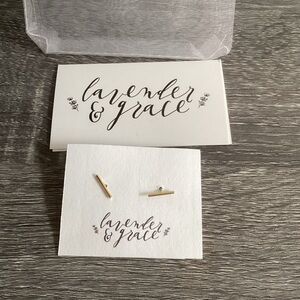 Lavender & Grace Gold Bar Earrings